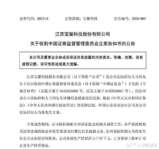宝馨科技因信披违规被立案调查，股价波动加剧